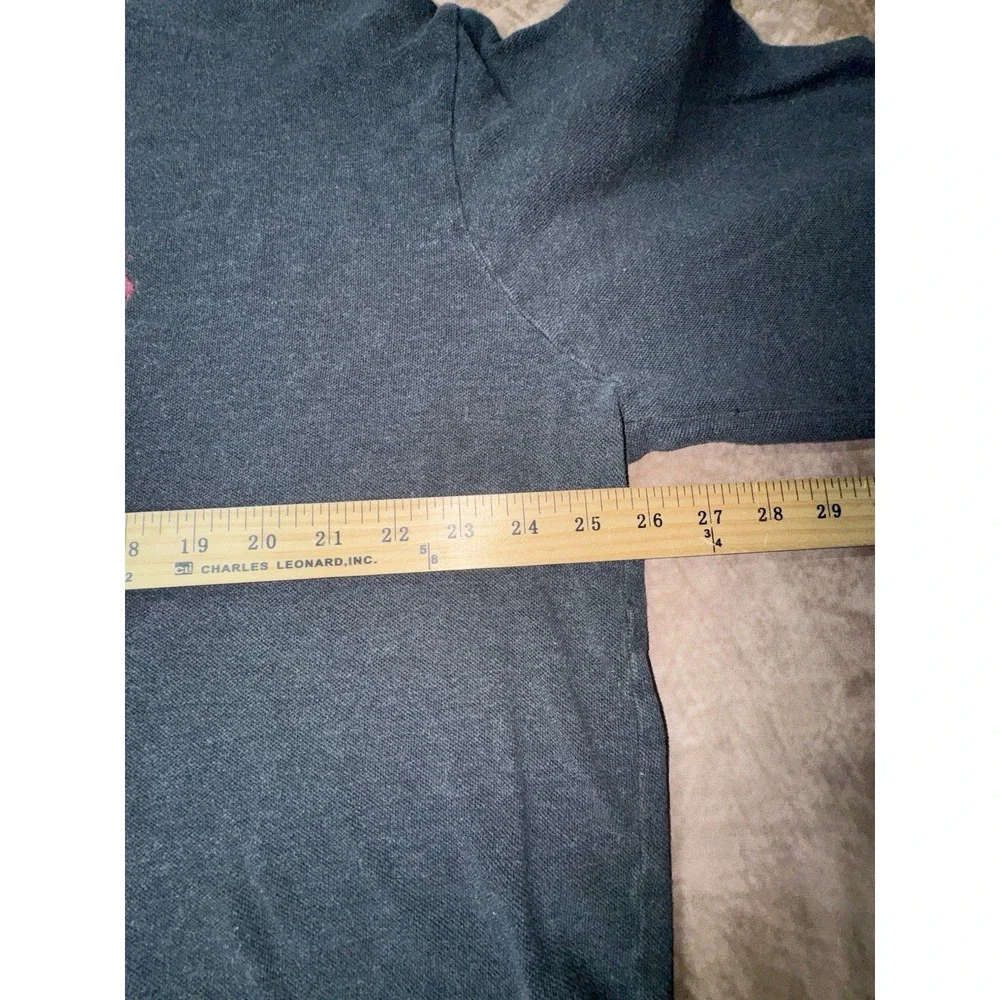 Polo Ralph Lauren XXL Long Sleeve Polo Charcoal Grey Thin Loose 100% Cotton
